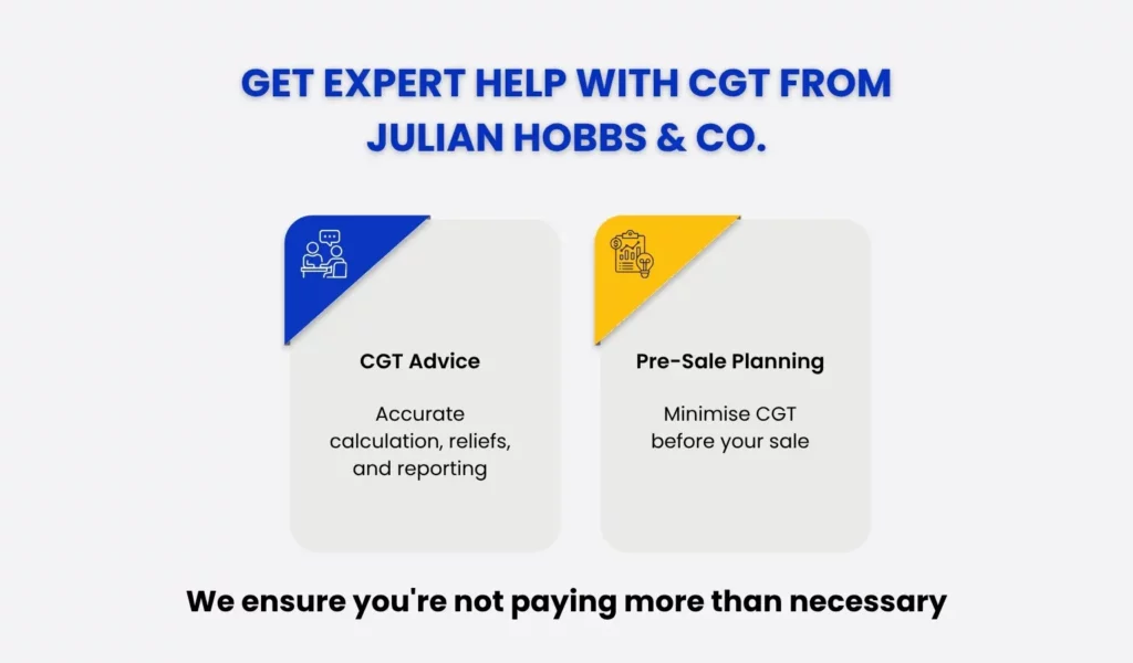 Get Expert Help with CGT from Julian Hobbs & Co.