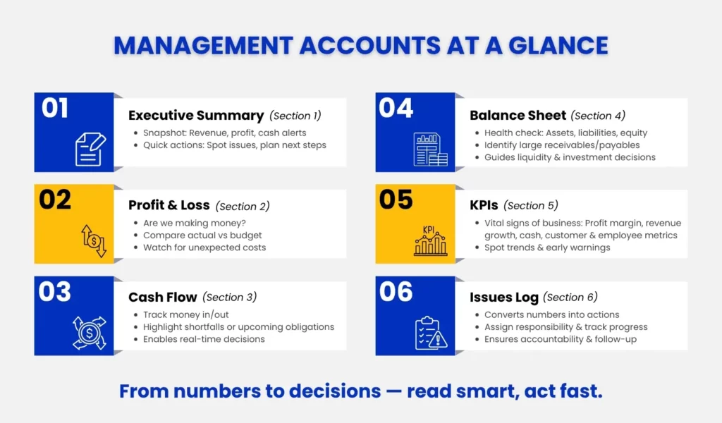 Read management accounts at a glance